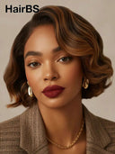 Lace front Wig bob brown 100% Human Hair