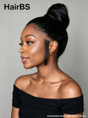 Pre-styled Lace front 13x4 wig Updo ponytail  straight