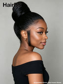 Pre-styled Lace front 13x4 wig Updo ponytail  straight