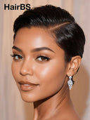 Lace front 13x4 wig Pixie wig straight 100% Human Hair