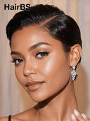 Lace front 13x4 wig Pixie wig straight 100% Human Hair