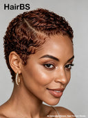 Lace front 13x4 pixie cut wig brown side part