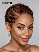 Lace front 13x4 pixie cut wig brown side part
