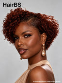 Lace front 13x4 pixie wig curly wave 33#