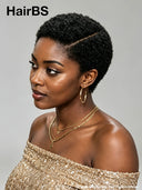 Lace front 13x4 pixie afro side part for black women 