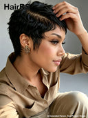 HD Lace front 13x4 Pixie cut Wig black side part