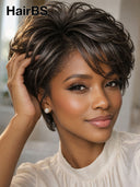 Lace front 13x4 Pixie wig black with baby Hair