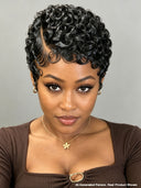 Lace front pixie wig curly 2 color for black women