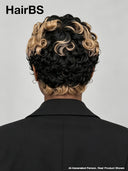 Lace front 13x4 pixie wig finger wave blonde highlight