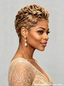 Pixie wig Lace front 13x4 honey 100% Human Hair