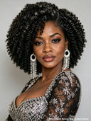 Lace front 13x4 white highlight curly bob