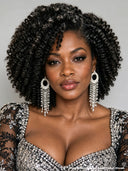 Lace front 13x4 white highlight curly bob