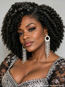 Lace front 13x4 white highlight curly bob