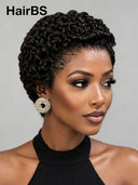 13x4 lace front 5 color pixie cut wig curly wave