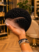 Lace front 13x6 pixie cut curly wave wig