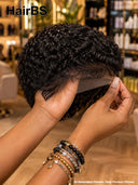 Lace front 13x6 pixie cut curly wave wig