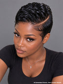 Lace front 13x6 Pixie cut black wig quick weave 