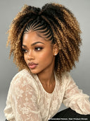 Lace front 13x6 Braided hairstyle wig honey highlight