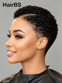 Lace front 13x6 pixie wig curly black for black woman