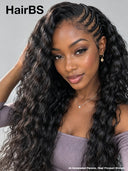 Lace front 13x6 Braided hairstyle wig Updo 30 inch curly wave 100% Human Hair 