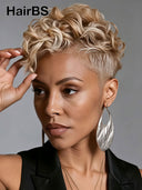 Lace front 13x6 Pixie wig blonde wavy