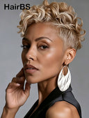 Lace front 13x6 Pixie wig blonde wavy