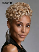 Lace front 13x6 Pixie wig blonde wavy