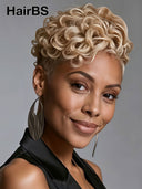 Lace front 13x6 Pixie wig blonde wavy