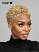 Lace front 13x6 Pixie wig Afro curly blonde pre-cut for black woman