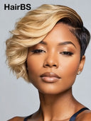 Pixie cut wig Lace front 13x6 quick weave blonde for black woman 100% Human Hair