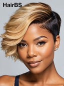 Pixie cut wig Lace front 13x6 quick weave blonde for black woman 100% Human Hair