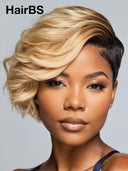 Pixie cut wig Lace front 13x6 quick weave blonde for black woman 100% Human Hair