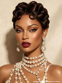 Lace front 13x4 pixie wig black middle part