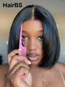 2X6 lace closure Straight bob Natural Black Natural hairline Pre-Cut Lace 100% Virgin Human Hair