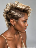 Full lace wig pixie cut Trim custom colors for black woman