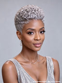 13x4 Lace front Pixie wig silver Quick weave