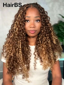 Feather Crochet Human Hair Extensions spring curl 4/27#（50 grams per piece)