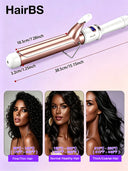 HairBS curling iron-Adjustable temperature, easily create various styles at home