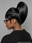 Pre-styled Lace front 13x4 wig Updo with ponytail black
