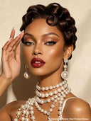 Lace front 13x4 pixie wig black middle part