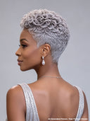 13x4 Lace front Pixie wig silver Quick weave