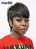 Mullet pixie Wig brown straight Glueless wig machine made 100% Human Hair