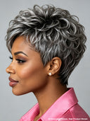 Machine made pixie cut wig Quick weave