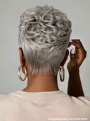 Wear to Go machine made Pixie wig quick weave silver