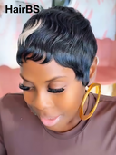 Machine Made pixie straight Summer Trends highlight 100% Human Hair