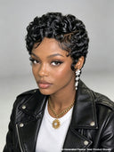 3 Colors Lace front 13x4 pixie wig  Black or brown or burgundy