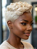 Full lace wig pixie cut blonde quick weave