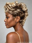 Full lace wig pixie cut Trim custom colors for black woman