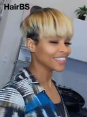 Machine made honey lighlight 1B/27# straight Topper Unit( NOT A WIG)