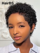 2 wigs $79 Easy to wear machine made black straight & afro curly 100% Human Hair